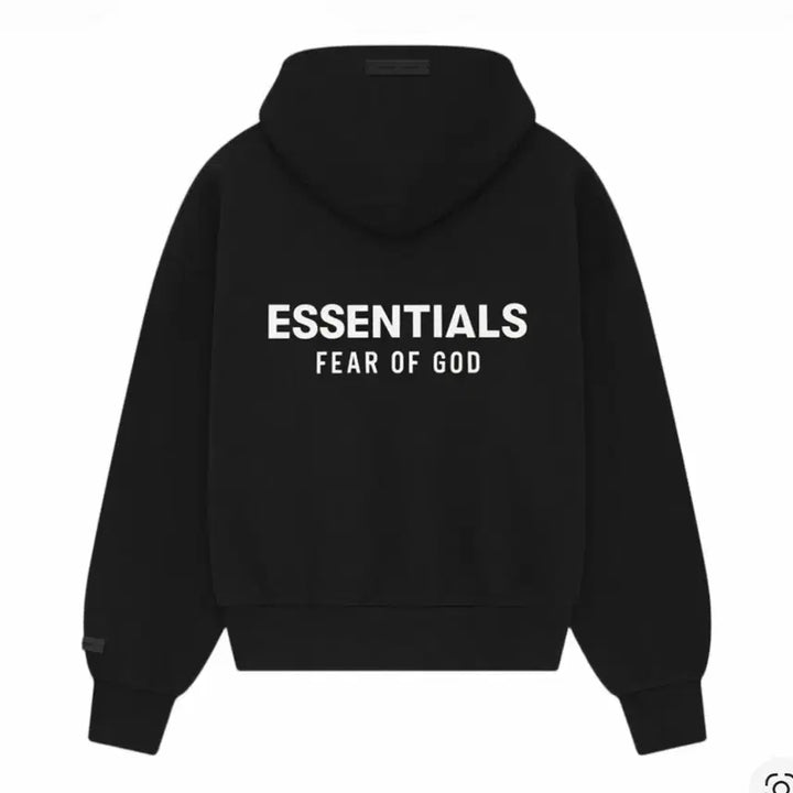 [BUNJANG] Fear of God Essentials Zip-Up Hoodie Vintage Black / 피어오브갓 에센셜 후드집업 s 빈티지블랙