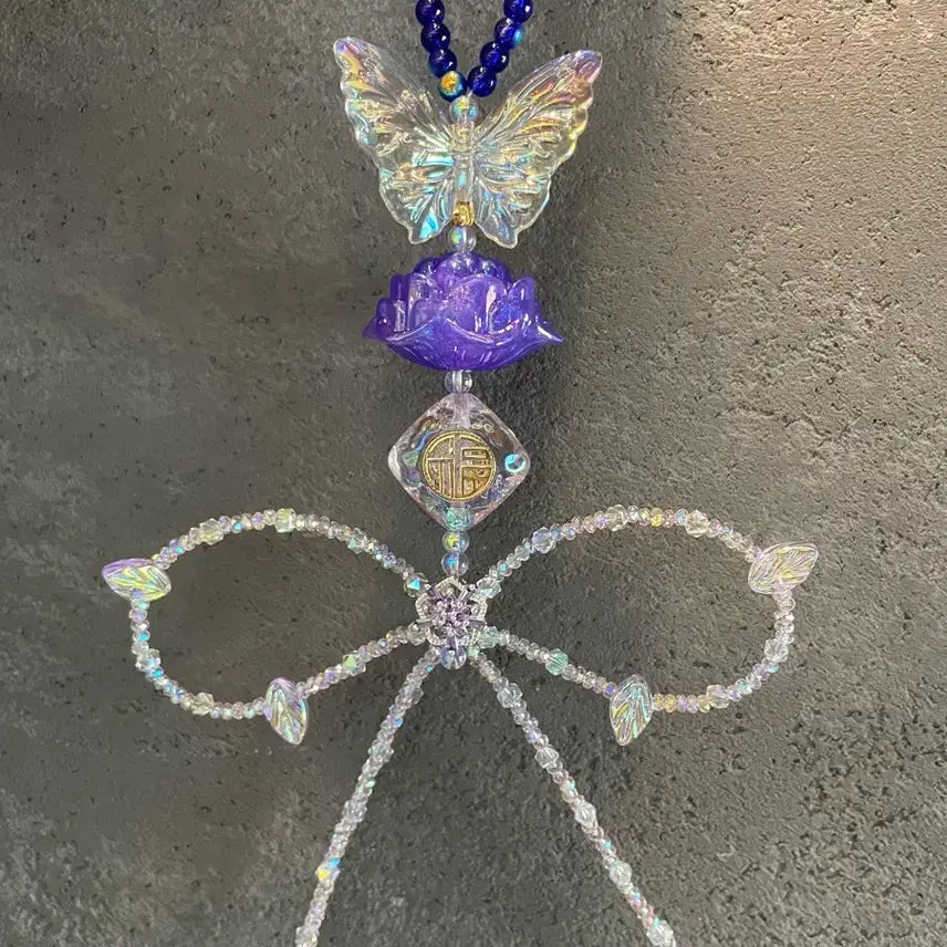 [BUNJANG] Handmade Lotus Flower Charm / 차량용 복 연꽃 키링