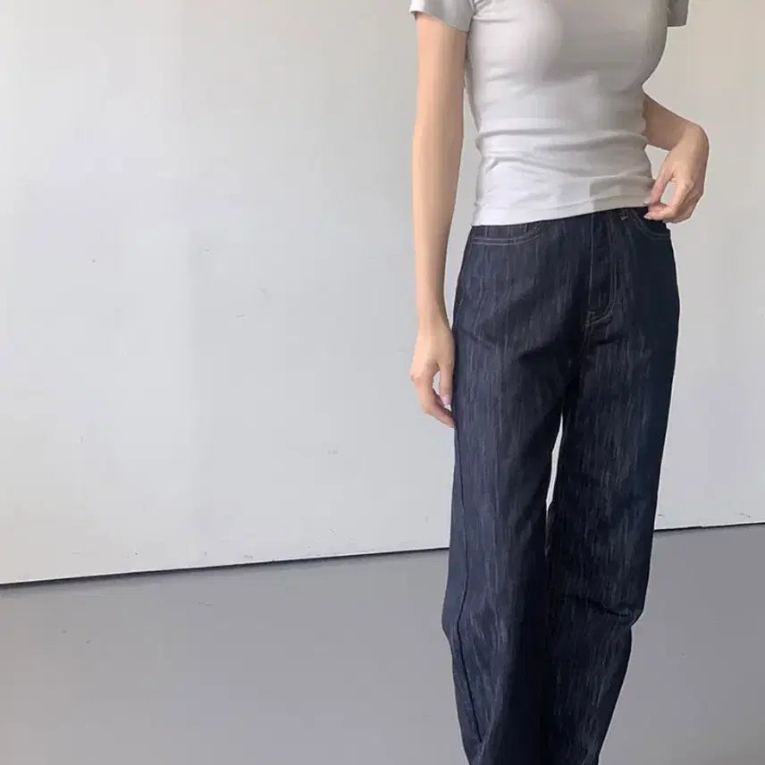 [BUNJANG] Unwashed Denim Pants Summer Fit / 여름 생지 데님팬츠
