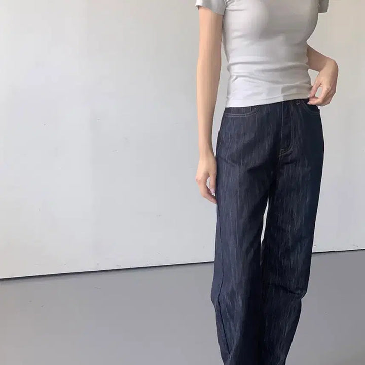 [BUNJANG] Unwashed Denim Pants Summer Fit / 여름 생지 데님팬츠