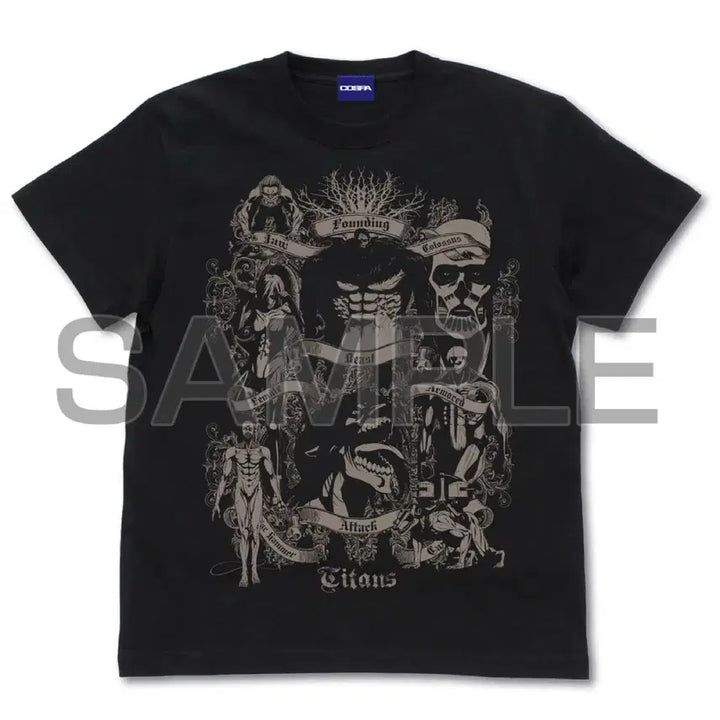 [BUNJANG] Attack on Titan COSPA Nine Titans T-Shirt (L, Black) / 진격의 거인 COSPA 아홉 거인 티셔츠 L 블랙