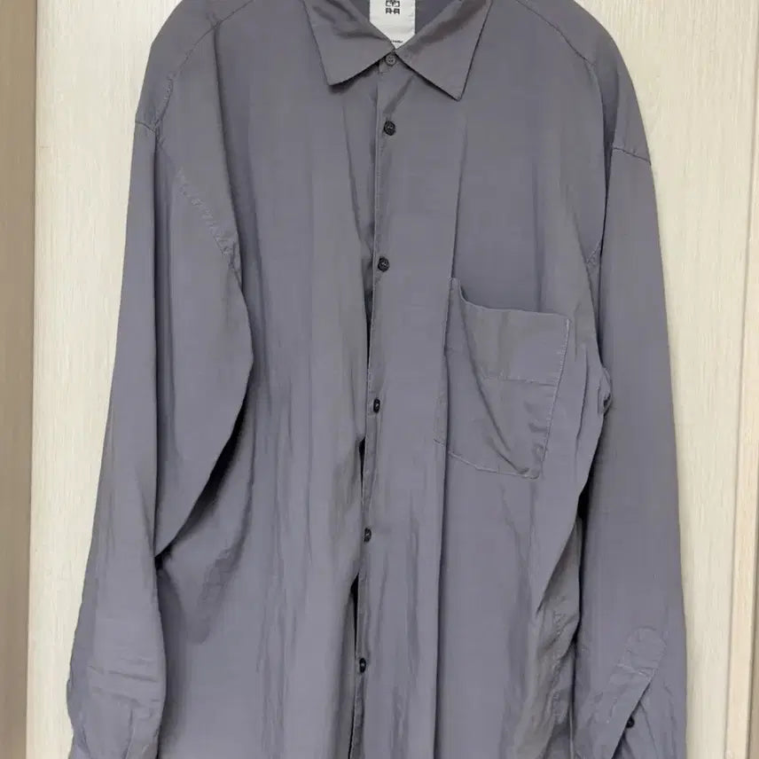 [BUNJANG] Polytelou Tenco Loose Shirt 2.0 Mid Blue Grey L / 폴리테루 텐코 루즈드 셔츠 2.0 미드 블루 그레이 3(L)