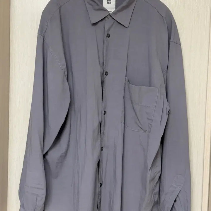 [BUNJANG] Polytelou Tenco Loose Shirt 2.0 Mid Blue Grey L / 폴리테루 텐코 루즈드 셔츠 2.0 미드 블루 그레이 3(L)