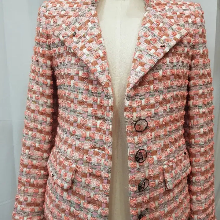 [BUNJANG] SOONIL Tweed Jacket Pink Multi Color / SOONIL트위드 자켓 핑크 멀티 컬러