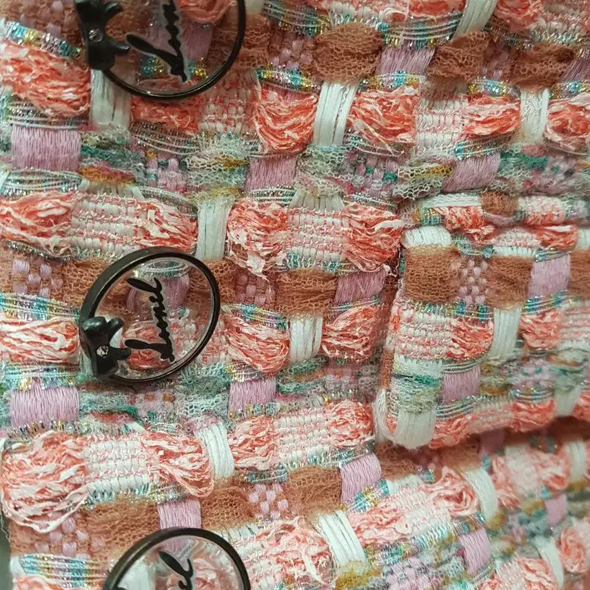 [BUNJANG] SOONIL Tweed Jacket Pink Multi Color / SOONIL트위드 자켓 핑크 멀티 컬러