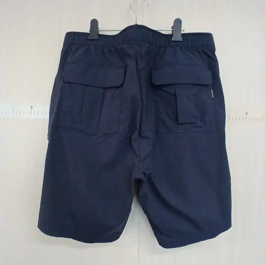 [BUNJANG] Montbell Navy Cargo Pocket Belted Shorts / 몽벨 네이비 벨트 반바지 카고 포켓 반바지