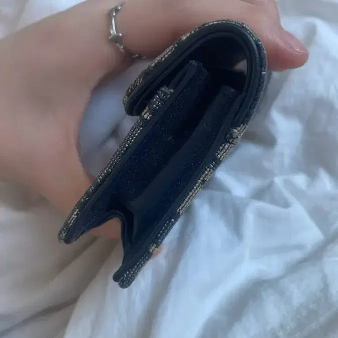 [BUNJANG] Christian Dior Oblique Saddle Bloom Card Holder / 디올 오블리크 새들 블룸 카드지갑
