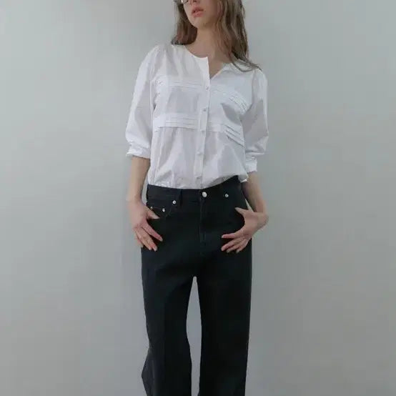 [BUNJANG] Headment 015 Ever Semi-Wide Denim Black S / 헤더먼트 015 ever semi-wide denim (black)