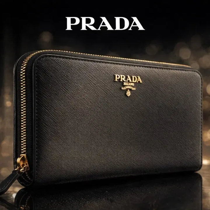 [BUNJANG] Prada Saffiano Metal Long Wallet 1M0506 Black Full Set / 프라다 사피아노 메탈 장지갑 1M0506 블랙 풀세트