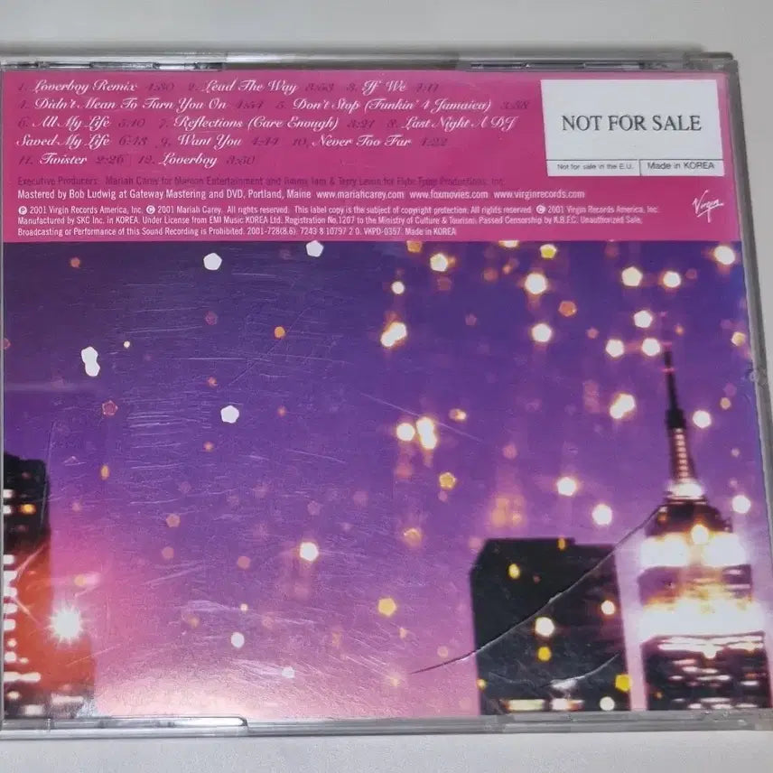 [BUNJANG] Mariah Carey Glitter (Unsealed CD) / 머라이어 캐리 Glitter (개봉 CD)