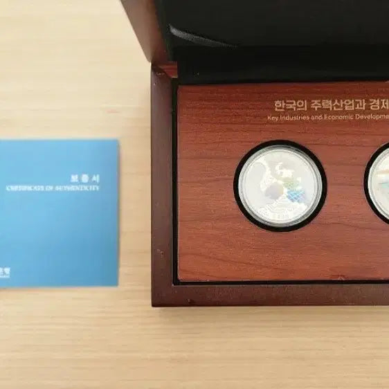 [BUNJANG] Bank of Korea Semiconductor &amp; Shipbuilding Commemorative Silver Coin Set / 2024년 한국의 주력산업과 경제발전 은화 2종세트