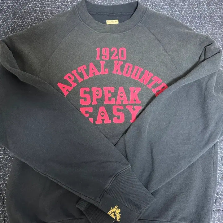 [BUNJANG] Kapital Raglan Crewneck Fleece Sweatshirt / 캐피탈 래글런 크루넥 플리스 스웨트셔츠 맨투맨