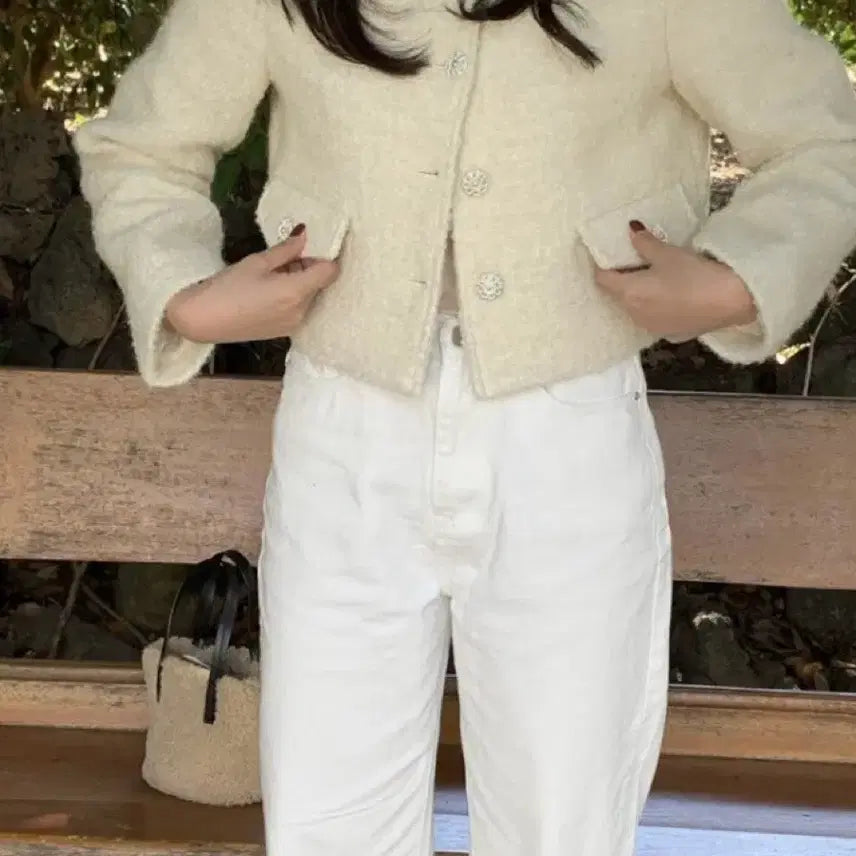 [BUNJANG] Ondemin Wool Tweed Jacket / 온드민 울 트위드 자켓