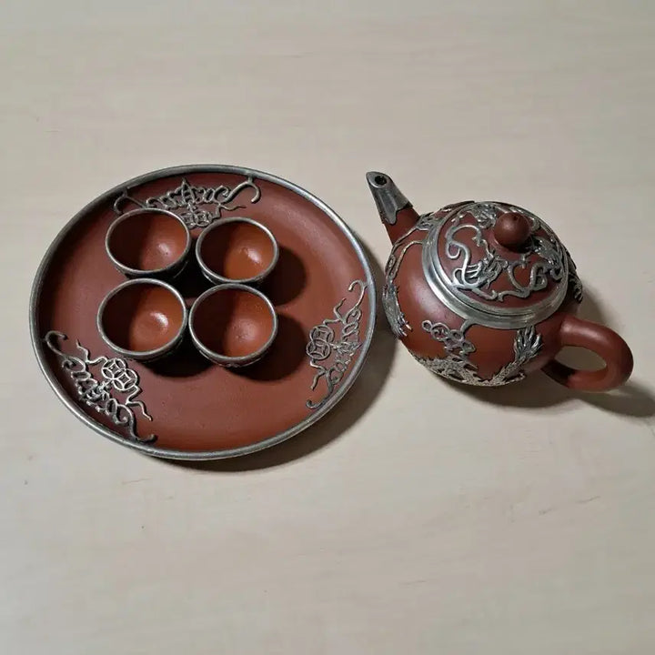 [BUNJANG] Chinese Celadon Tea Set (Qing Dynasty/Republic of China) / 도자기 찻잔 세트 (다도 세트)