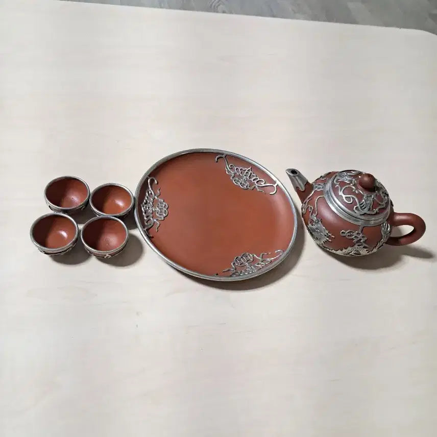 [BUNJANG] Chinese Celadon Tea Set (Qing Dynasty/Republic of China) / 도자기 찻잔 세트 (다도 세트)