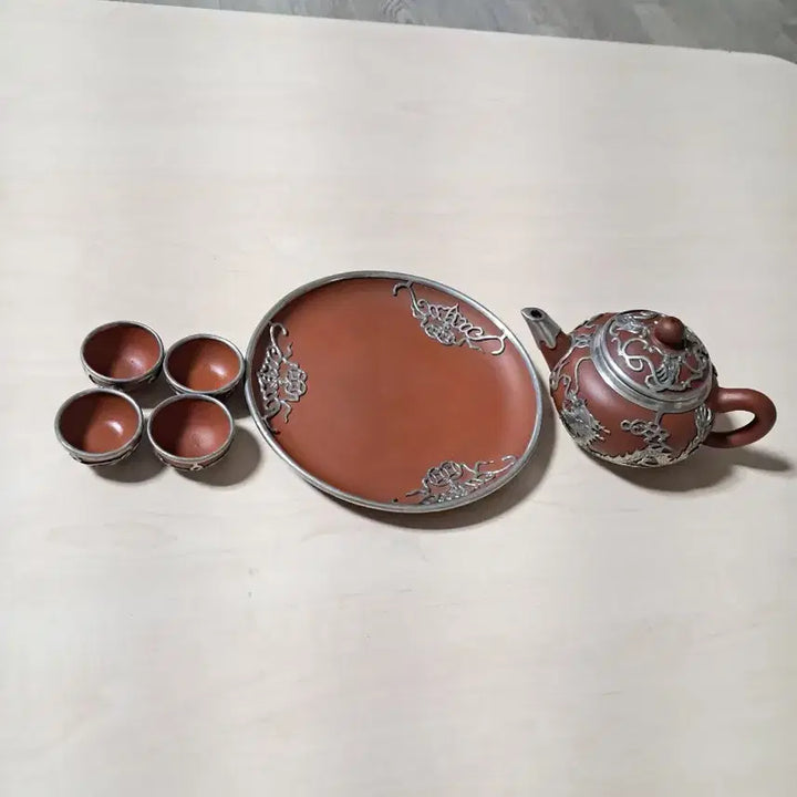 [BUNJANG] Chinese Celadon Tea Set (Qing Dynasty/Republic of China) / 도자기 찻잔 세트 (다도 세트)