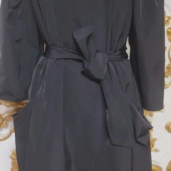 [BUNJANG] Janie Szetto Black Trench Coat / Janie Szetto 블랙 트렌치 코트