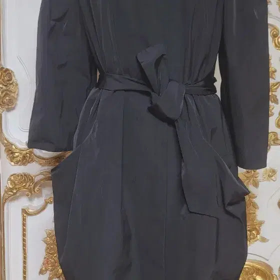 [BUNJANG] Janie Szetto Black Trench Coat / Janie Szetto 블랙 트렌치 코트