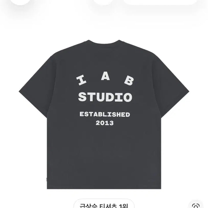 [BUNJANG] IAPP Studio T-Shirt Charcoal L/XL / 아이앱스튜디오 반팔 티셔츠 차콜 L/XL 새상품