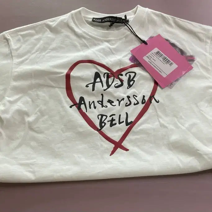 [BUNJANG] Andersson Bell Heart Logo Short-Sleeve T-Shirt Size S / 앤더슨벨 환승연애 하트 로고 반팔 티셔츠 s사이즈