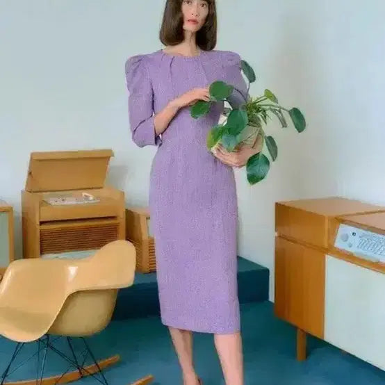 [BUNJANG] PEY-OU Pink Tweed Dress Size 36 / 페이우 원피스(핑크 드레스) 36사이즈
