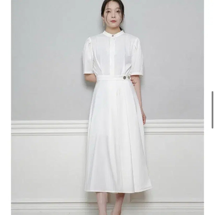 [BUNJANG] GANISONG Gold Button Wrap Long Dress S New / 가니송 골드버튼 랩 롱기장 원피스 S 새상품