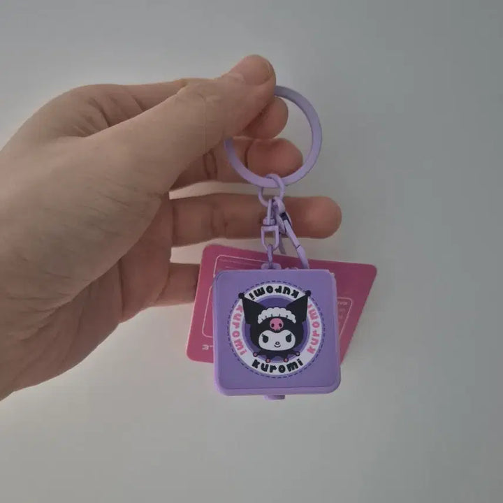 [BUNJANG] Sanrio Kuromi Button Pop-Up Figurine Keychain / 산리오 쿠로미 키링 피규어
