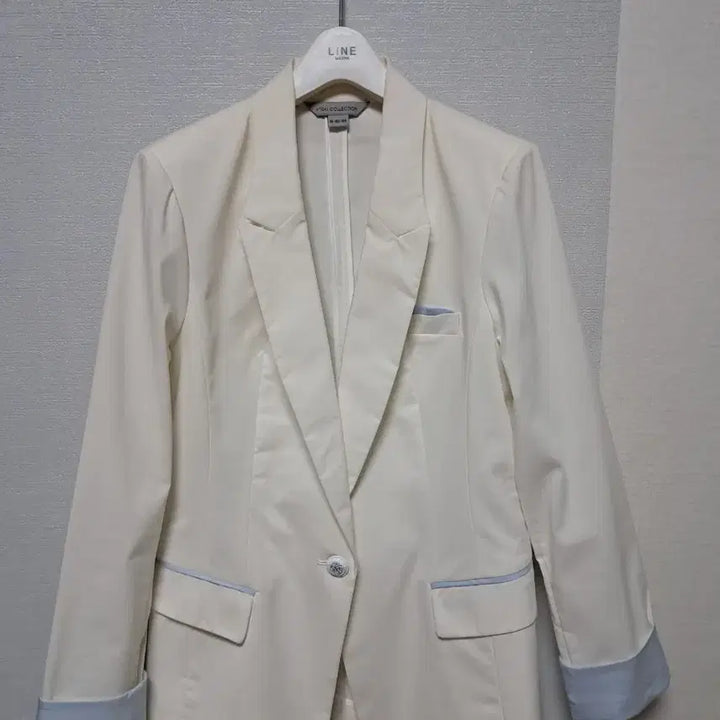 [BUNJANG] Vicky Ivory Linen Blend Summer Jacket / 비키 면마혼방 여름 아이보리 여성 자켓 66~마른77