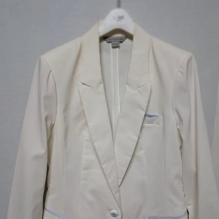 [BUNJANG] Vicky Ivory Linen Blend Summer Jacket / 비키 면마혼방 여름 아이보리 여성 자켓 66~마른77