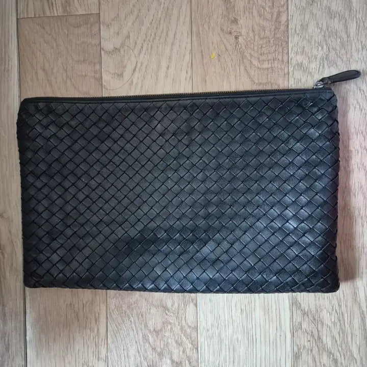[BUNJANG] Bottega Veneta Intrecciato Clutch Black Leather / 보테가베네타 인트레치아토 클러치 블랙