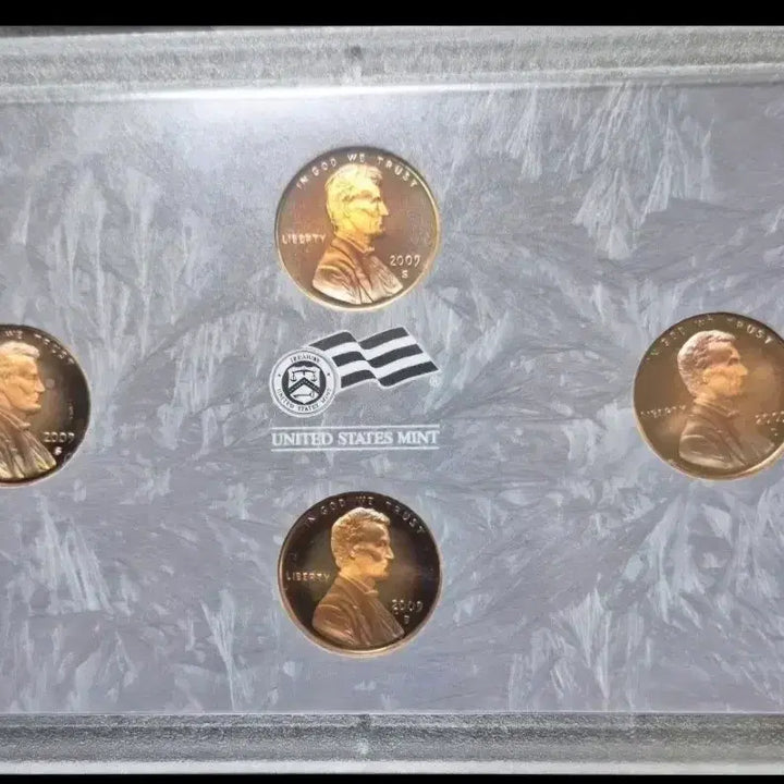 [BUNJANG] 2009 US Mint Set Lincoln Penny Proof Coin / 2009 년s미국 주화 민트 세트 링컨 페니 프루프 무지개 톤