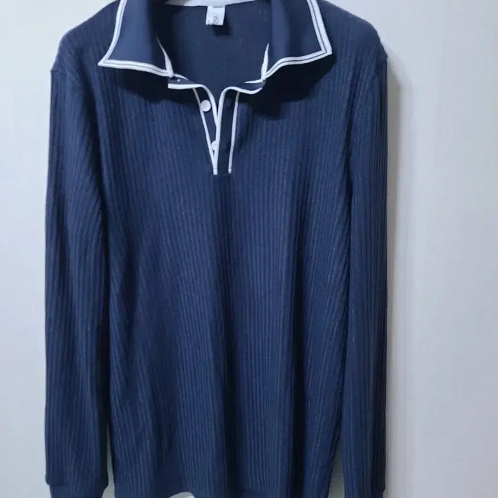 [BUNJANG] Ribbed Knit T-Shirt / 카라넥 티셔츠