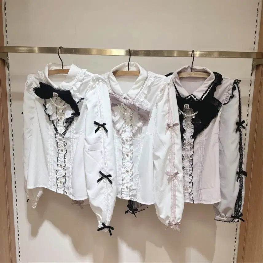 [BUNJANG] Lizlisa Ribbon Blouse / 리즈리사 리본 블라우스 양지뢰 핑검 양산형지뢰계