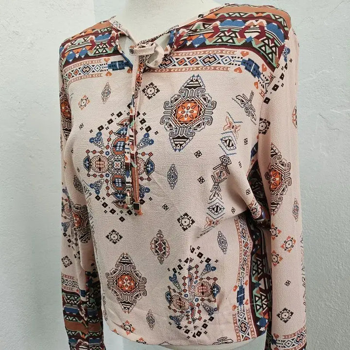 [BUNJANG] ECO ITALY Light Pink Polyester Blouse J6238 / ECO ITALY 블라우스 여 55/66 J6238