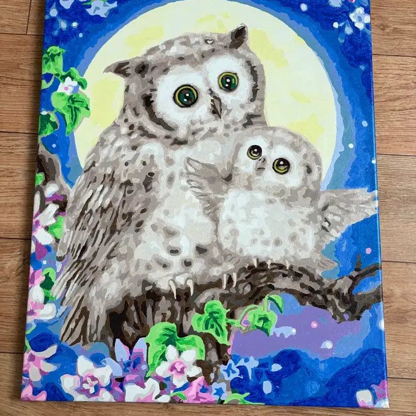 [BUNJANG] Owl Painting Canvas Acrylic / 부엉이 그림