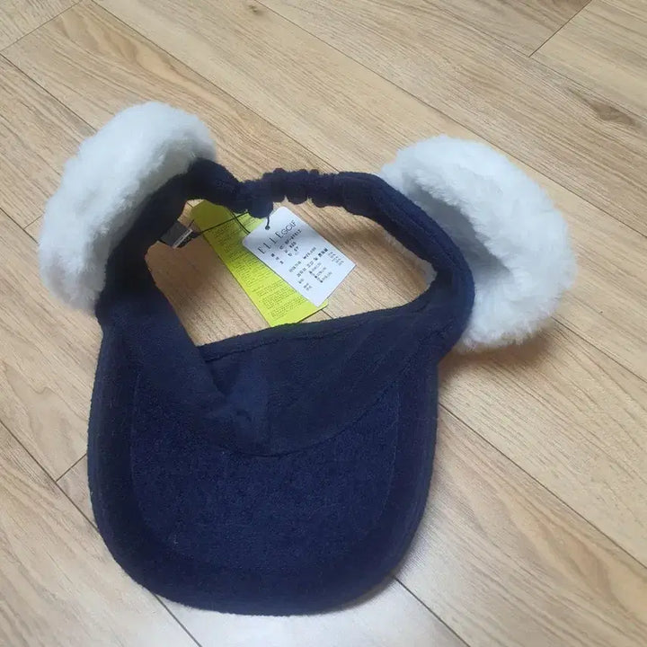 [BUNJANG] ELLE GOLF Fur Earmuff Sun Cap Red/Navy (New) Size 57 / ELLE GOLF 털 귀마개 썬캡 레드/네이비 (새상품) 57사이즈