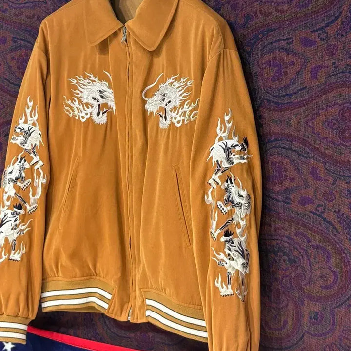 [BUNJANG] Reversible Dragon Embroidery Sukajan Jacket / mpq 리버시블 용자수 스카쟌