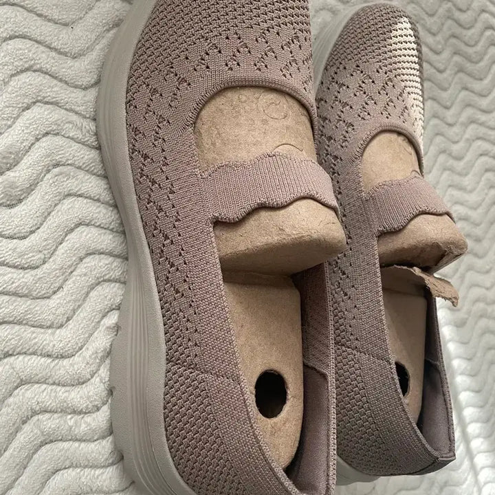 [BUNJANG] Knit Mary Jane Flat Shoes 255mm / 메리제인 스타일 니트 플랫 슈즈 메리제인 255미리