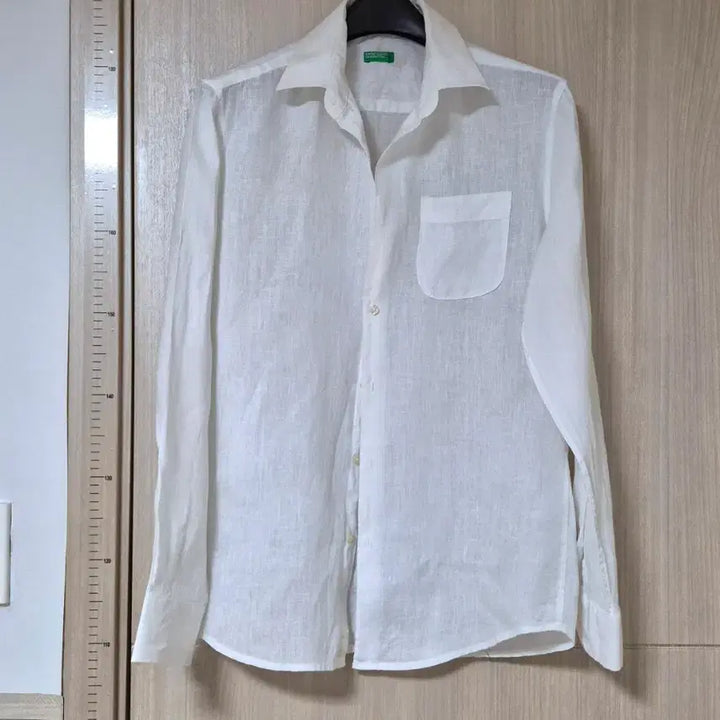 [BUNJANG] Benetton White Linen Shirt M / 베네통 화이트 린넨 셔츠 M