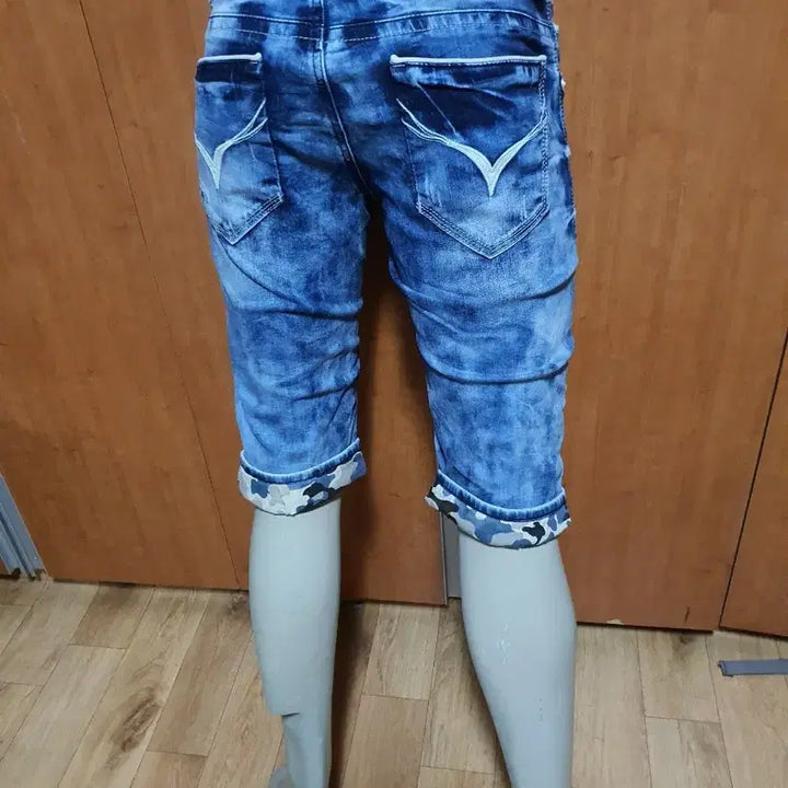 [BUNJANG] JAMBANGEE Stretch Denim Shorts (Approx. 30" Waist) / JAMBANGEE잠뱅이스판청반바지74약30인치정도
