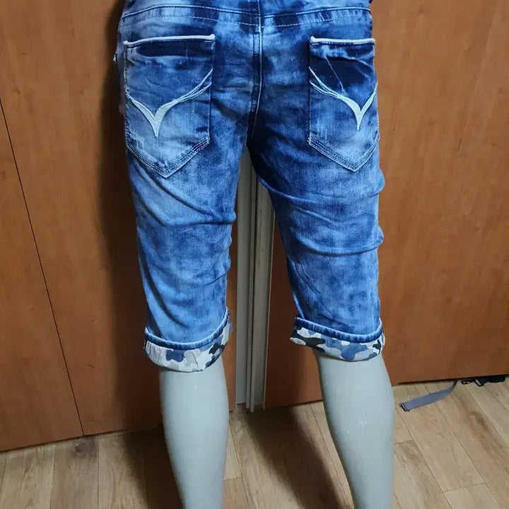 [BUNJANG] JAMBANGEE Stretch Denim Shorts (Approx. 30" Waist) / JAMBANGEE잠뱅이스판청반바지74약30인치정도