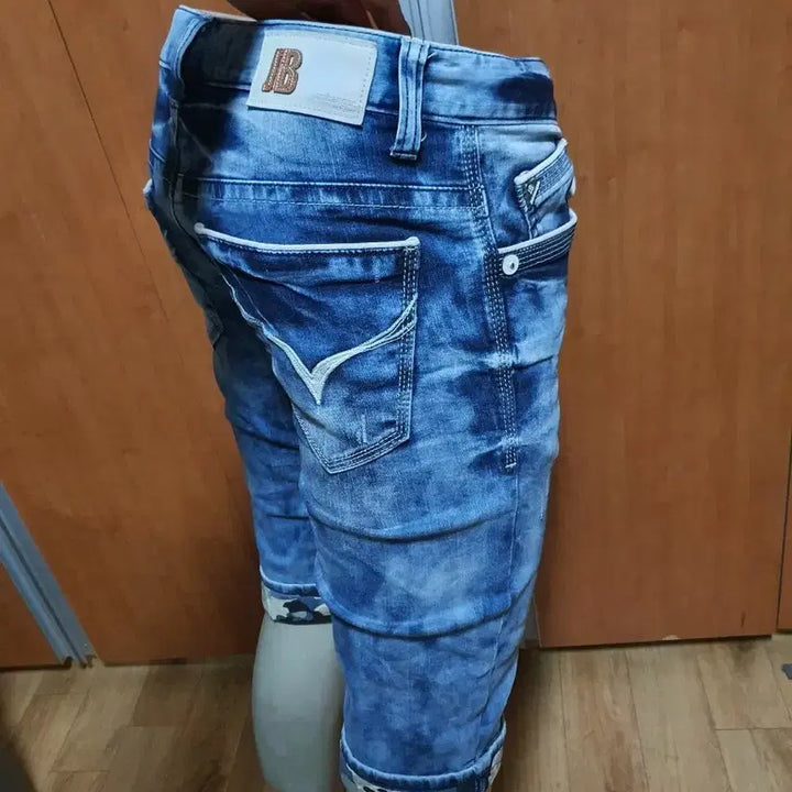 [BUNJANG] JAMBANGEE Stretch Denim Shorts (Approx. 30" Waist) / JAMBANGEE잠뱅이스판청반바지74약30인치정도