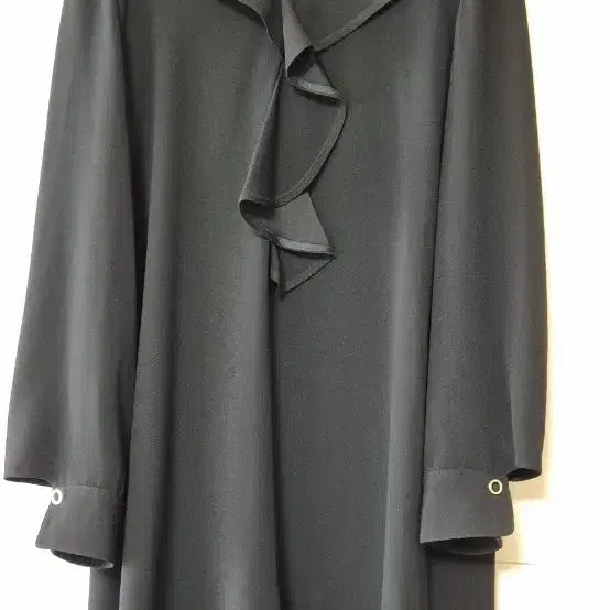 [BUNJANG] Ozsecon Ruffle Neck Asymmetrical Dress / 한섬 오즈세컨 러플넥 언발 원피스