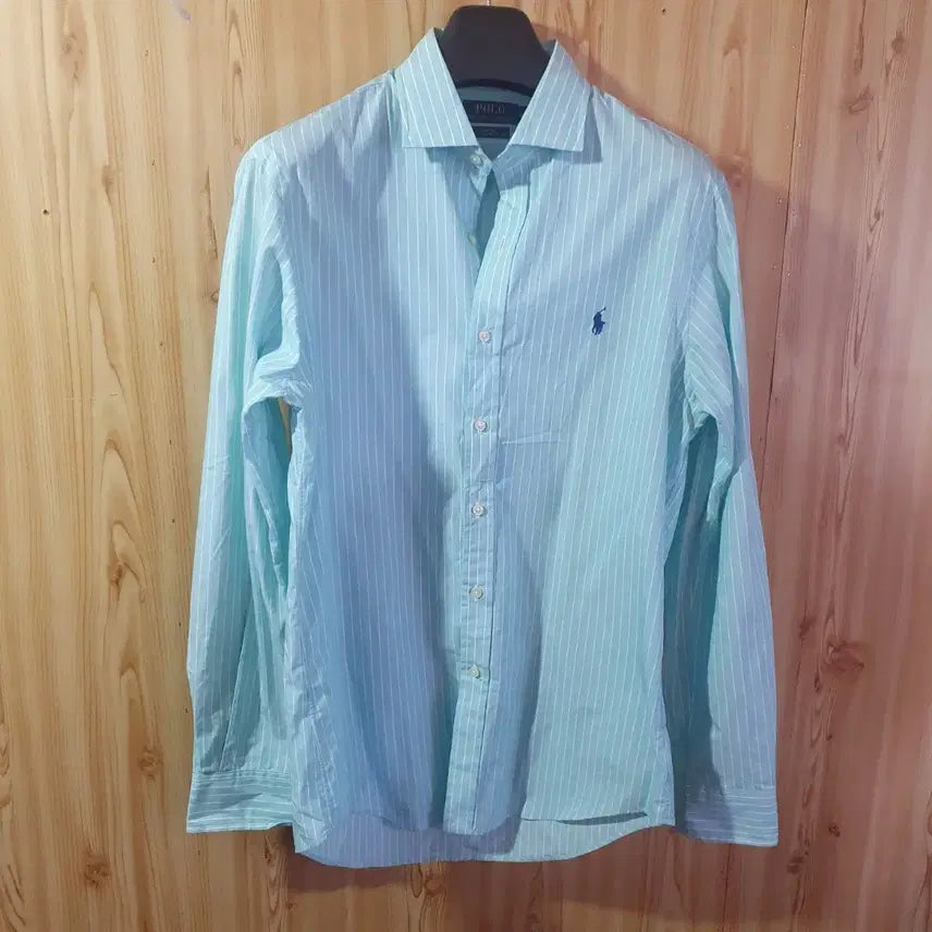 [BUNJANG] Polo Ralph Lauren Striped Shirt Light Blue Size M / 폴로 스트라이프 셔츠 하늘색 남방M
