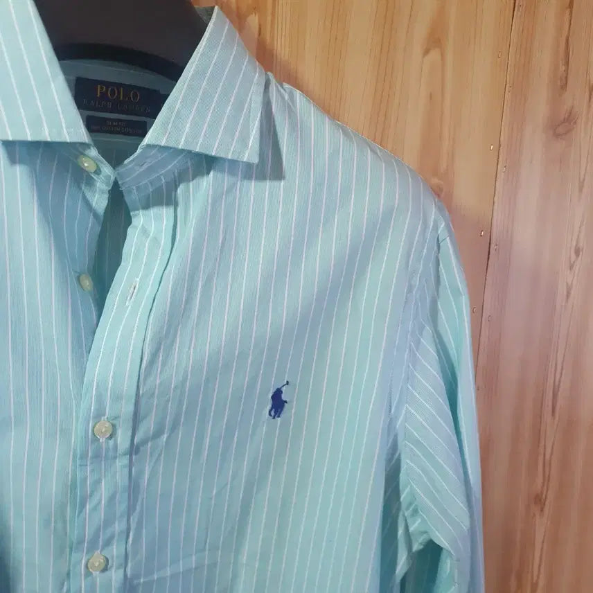 [BUNJANG] Polo Ralph Lauren Striped Shirt Light Blue Size M / 폴로 스트라이프 셔츠 하늘색 남방M
