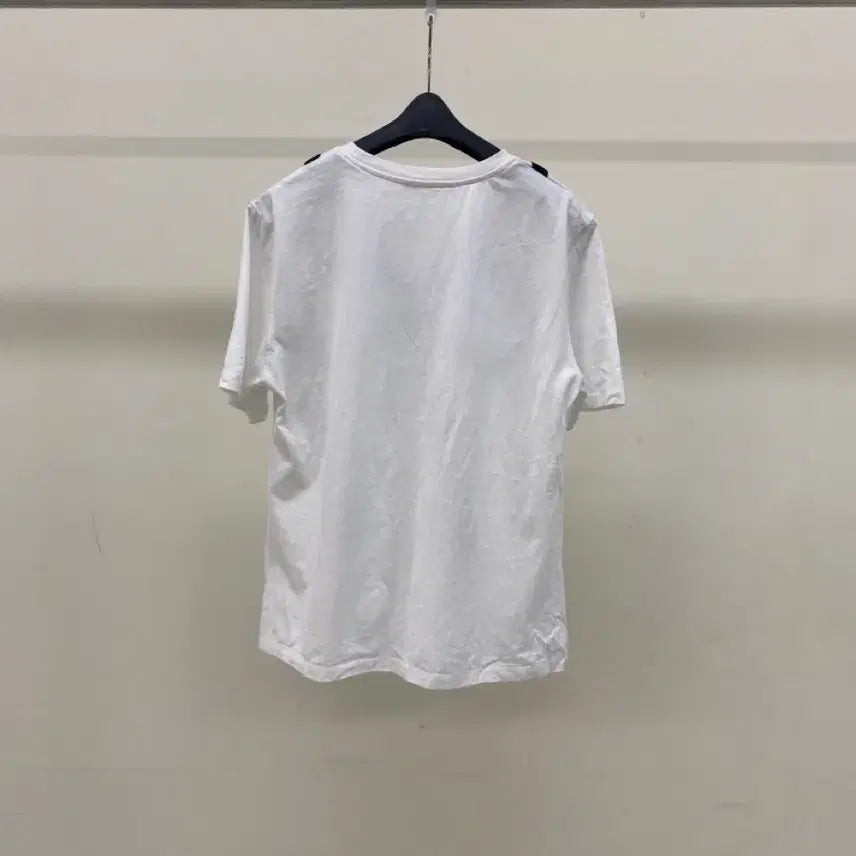 [BUNJANG] ZARA White Ribbon Short Sleeve T-Shirt M / [자라] 화이트 리본 반팔티 ( 49-59)