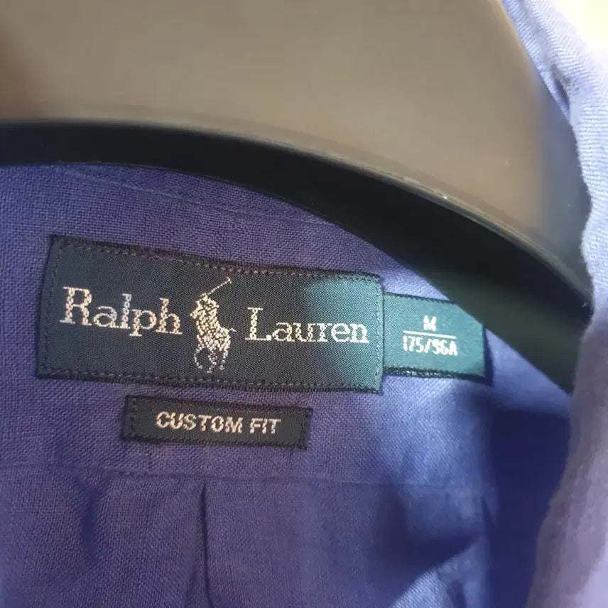 [BUNJANG] Polo Ralph Lauren Blue Linen Long Sleeve Shirt M / 폴로 랄프로렌 블루 린넨 셔츠 긴팔M