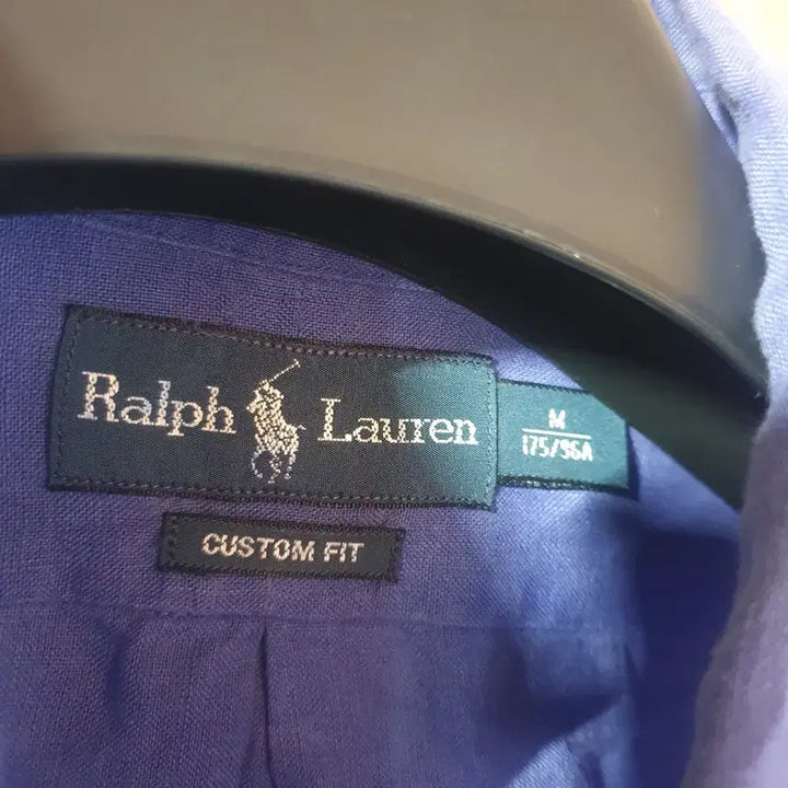 [BUNJANG] Polo Ralph Lauren Blue Linen Long Sleeve Shirt M / 폴로 랄프로렌 블루 린넨 셔츠 긴팔M