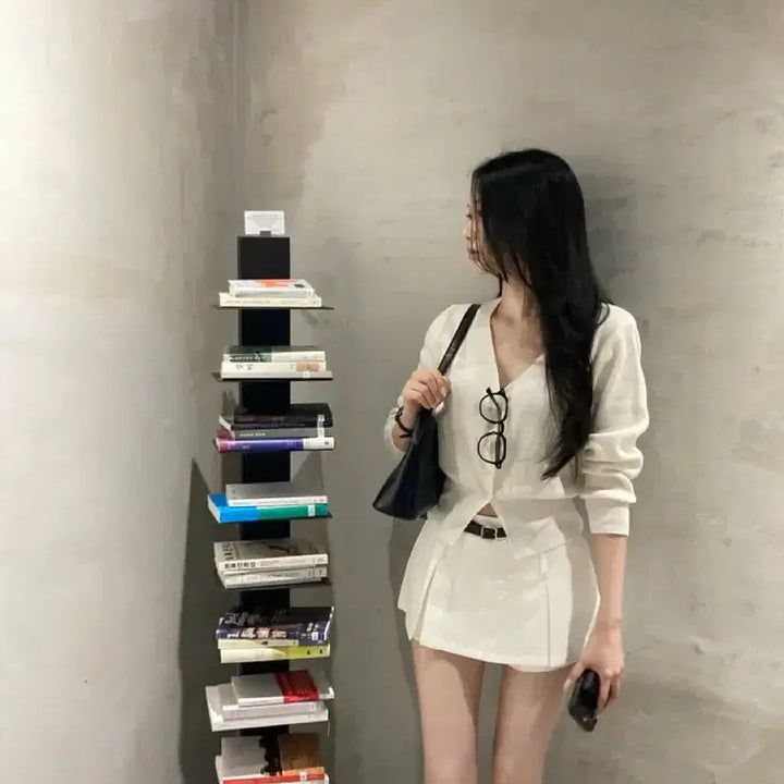 [BUNJANG] Amant Jerry Belt Set Charming Pleated Skirt - Black, Size S / (새상품) 아망뜨제리 벨트set 차밍 플리츠 스커트 S 블랙 색상 판매합