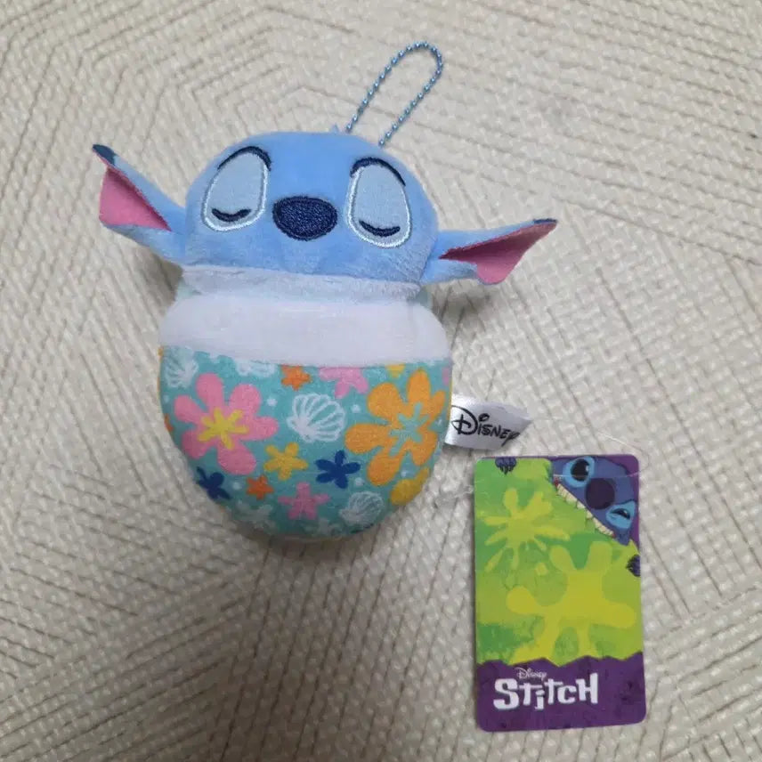 [BUNJANG] Stitch Blanket Plush Keychain New / 스티치 이불 인형키링 새상품
